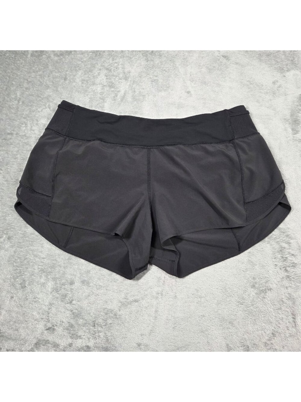 Lululemon Shorts 12  Mesh Over Miles 3" Black Running Lightweight W7AQ7S
